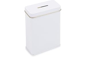 MY CHARITY BOXES Tin Charity Box money box Collection Can Money Savings Box Piggy Bank Cash Can (Square)