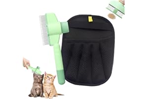 SHIXPIOV Fellmagnet & katzenbürste Set,fellblitz bürste katze mit Langen und Kurzen Edelstahlmetallzähnen und Entriegelungsknopf, 2024 Upgrade tierhaarentferner handschuh für für Hunde & Katzen