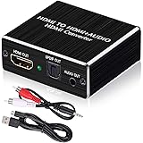 Snxiwth HDMI Audio Konverter 4K Konverter HDMI zu HDMI + Optisches SPDIF mit 3,5-mm-Stereo-HDMI Audio-Extractor | HDMI zu SPD