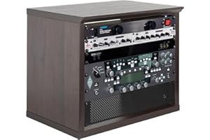 Gator Frameworks Elite Furniture Serie 8U Desktop Studio Rack in dunklem Walnussbraun (GFW-ELITERK-8U-BRN)
