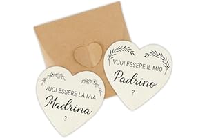 GUARDIATECH Regalo Battesimo Bimbo Regalo Battesimo Bambina Vuoi Essere Il Mio Padrino Vuoi Essere La Mia Madrina Annuncio Gravidanza Padrino Madrina Bomboniere Battesimo Maschio Battesimo Bimbo