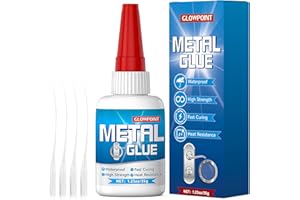 GLOWPOINT Metal Glue, 35g UltraStrong Adhesive for Stainless Steel, Aluminum, Iron, and More, Waterproof, Fast-Drying Repair Glue for Metal Crafts, Automotive, and DIY Projects