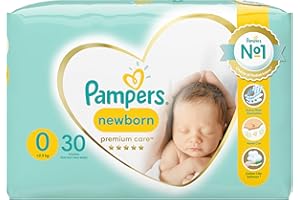 ‎PAMPERS Pampers Windeln Größe 0 (<3 kg), Premium Care Windeln, 30 Stück, Bester Komfort und Schutz empfindlicher Haut von Pampers