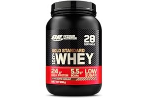 Optimum Nutrition Gold Standard 100% Whey, Protéine en Poudre, Goût Chocolat Noisette, 896g, 28 Doses