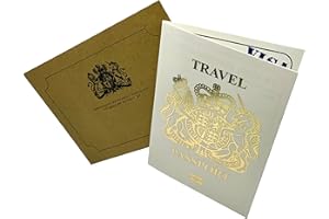 THE UK FACTORY White (with Gold Foil) Passport Scratch and Reveal Travel Ticket Surprise DIY Gift Card. Perfect for valentine, holiday, anniversary, birthday, family trips away!