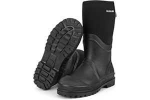 GUGULUZA Botas de goma aisladas de neopreno para hombre, impermeables, para caza, pesca, patio