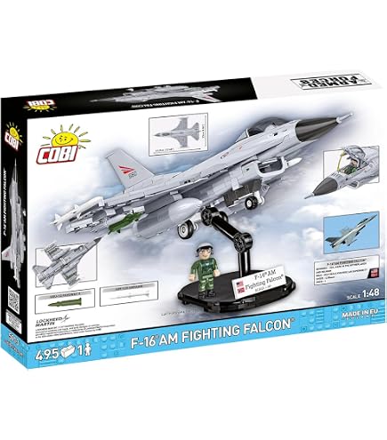 F-16®C Fighting Falcon (PL) – Maquette 1:48, 460 Pièces, Avec Figurine, Boîte 40 Cm, Fabrication UE