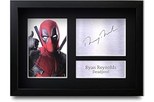 HWC Trading FR Ryan Reynolds Gift A4 Printed Autograph FRAMED Deadpool Gifts Print Photo Picture Display