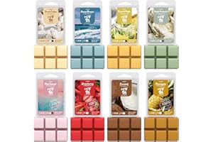 SALUBRITO Summer Wax Melts Strong Scented Candle Gift Set, 8 x 75g, Natural and Long Lasting, Soy Wax Set for Women, Aroma Wax Cubes for Valentines, Birthday, Mothers Day