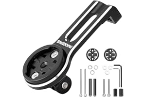 ROCKBROS Soporte Computadora de Bicicleta, Soporte para Manillar de Bicicleta Compatible con Garmin, Bryton, Soporte de Bicicleta Frontal para GPS, Cámara Deportiva, Luz Delantera