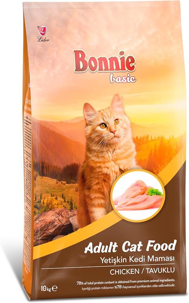 Bonnie Basic Yetişkin Tavuklu Kedi Maması 10 Kg