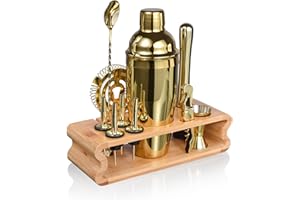 Cocktail Shaker Set,Esmula 750ML 12 Teiliges Edelstahl Barkeeper Kit Geschenk für Männer, Frauen, Freunde, Home Stylish Bar Tool Set mit Cocktail Rezeptheft