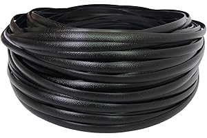 FEYART Rotin synthétique noir résistant aux intempéries - 55 m - Pour fixer une chaise de jardin, une table, un panier de rangement, un meuble de terrasse, etc