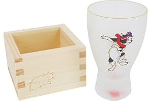 ADERIA Vaso de sake japonés con taza de sake, 97,6 ml (gato con diadema)