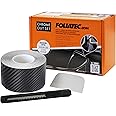 Foliatec Chrome Out Set Car Trim Film Decorative Strips for Foiling Car Chrome Strips, Glossy Carbon 15 m x 5 cm