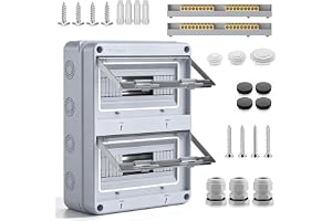 Ytmonterad säkringsbox, ytmonterad distributionslåda 2-radig 24 moduler, IP65 vattentät distributionslåda med mässingsklämmor