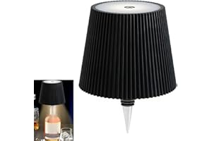 AIMARS Wireless Bottle Lamp, LED Wine Bottle Lamp, Rechargeable Touch Control Wireless Bottle Lampshade with 3 Color Temperatures, for Bedroom, Restaurant, Bar (Black, 1-Pack)