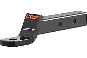 CURT 45220 Dual Length Trailer Hitch Ball Mount, 7-1/2-Inch or 10-1/2-Inch Length, Fits 2-Inch Receiver, 7,500 lbs, 1-Inch Hole, 2-In Drop, 3/4-Inch Rise