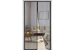 Mosquitera Puerta Magnetica Adsorción Magnética Anti Mosquito Insecto Mosquitera Estar Fácil de Instalar, para Sala de Estar Dormitorio Balcón-Black-A|| 70x200cm(27x78inch)