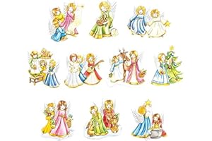 ‎IDEEN MIT HERZ Ideen mit Herz 3-D Motive, ausgestanzt, ca. 7-10 cm, 10 Stück im Beutel | Bilder zum Basteln & Dekorieren | Grußkarten selber machen | Bildmotive für Scrapbooking & DIY-Deko (Liebliche Engel)