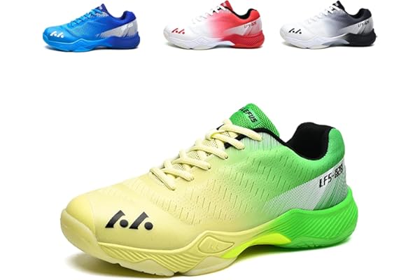 BLBK Chaussures de badminton, chaussures de squash, chaussures d'intérieur pour différents revêtements de sol, prise en main confortable et ferme, chaussures de volleyball unisexes