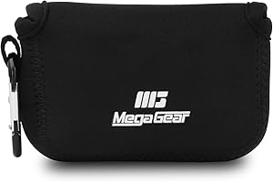 MegaGear MG716 Estuche de cámara Ultra Ligero, de Neopreno Compatible con Panasonic Lumix DC-TZ95, DC-TZ90, DMC-TZ100 - Negro