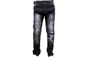 Juicy Trendz® Mens Motorcycle Jeans Motorbike Armours Trousers Aramid Protective Lining Stretch Panel Denim Biker Pants