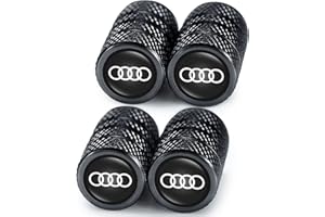 HLPYKMG 4 Tapas Antipolvo para Ruedas de Coche para Audi A1 A3 RS3 A4 A5 A6 A7 RS7 A8 Q3 Q5 Q7 R8 S Series,Tapones Rueda Coche Compatible con Todas Las Marcas enumeradas, Metal