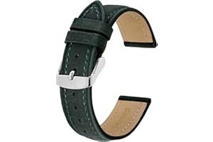 BISONSTRAP Correa de Reloj, Correa Piel de Cuero Vintage, Ancho de Banda: 14mm 15mm 16mm 17mm 18mm 19mm 20mm 21mm 22mm 23mm 24mm