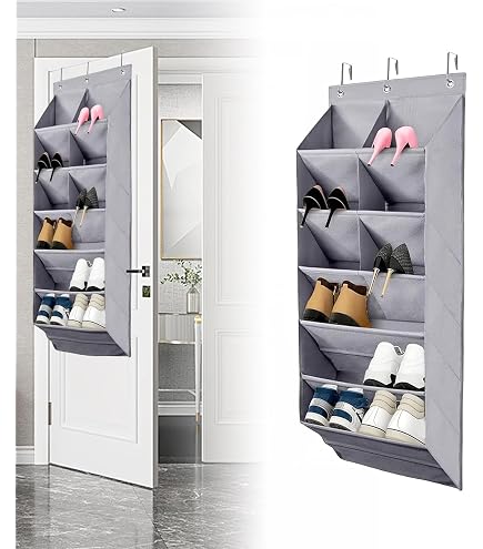 NELLHOMY Organizer Per Scarpe Da Appendere, Con Gancio, Porta Scarpiera - 4