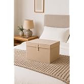&Ccedil;ok Ama&ccedil;lı Organizer L&uuml;ks Saklama Kutusu D&uuml;zenleyici Kutu Hur&ccedil; Bej (Mini Boy 40 * 30 * 26)