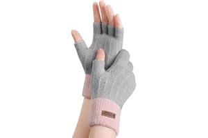 FCHUI Winter Fingerless Gloves - Women Warm Knit Half Fingers Mittens Thermal Fingerless Gloves Ladies Half Fingers for Running Sking