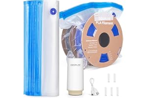 DEEPLEE Filament Vacuum Storage Bags Kit, 30 Pcs 3D Printer Filament Storage Bags with USB Electric Pump, Moisture-proof and Dust-proof, 34*30cm Reusable Vacuum Storage Bags for 3D Printing Filaments