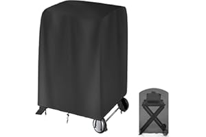 bruwaa Pokrowiec na grilla pasuje do grilla Ninja Woodfire [OG701EU], z 2 regulowanymi sznurkami i 4 klamrami, wodoodporną i pyłoszczelną tkaniną Oxford, nadaje się do grilla zewnętrznego, rozmiar 71