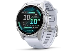Garmin fēnix ​​8-43mm - Reloj de Alto Rendimiento GPS Multideporte con Pantalla táctil AMOLED, Linterna LED, Altavoz y micrófono Integrados, Mapas y hasta 10 días de autonomía, Blanco