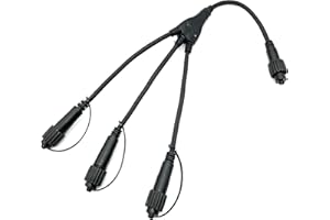 ‎LEDZEIT LEDZEIT - Profi Serie - 3 Wege Y-Verteiler, Verbinder Kabel, Schwarz, Außen und Innen, Wasserdicht IP67, Nur kompatibel Profi Serie