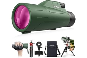 HUTACT 12x56 High Power Monocular Telescope with Smartphone Adapter &Tripod, Larger Vision Monoculars for Adults Kids with BAK4 Prism & FMC Lens, Suitable for Bird Watching Hiking Camping