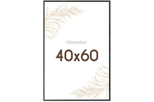 Wackadoo Bilderrahmen 40x60 Schwarz Fotowand Fotorahmen aus leichtem Kunststoff mit Glas Picture frame Poster
