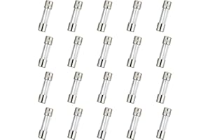 HUAREW T3.15AL250V 20 piezas 5x20mm fusible de vidrio de soplado lenta 3.15A 250V 0,2 x 0,78 pulgadas fusible de retardo de tiempo