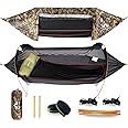 Night Cat Hammock Tent with Mosquito Net Waterproof Rainfly for 1 Person Hiking Camping in Garden Backyard Wild