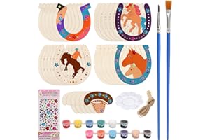 GOTRUST 36pcs Dischi di Legno a Forma di Ferro di Cavallo, L'artigianato a Ferro di Cavallo Decorazioni, Ferro di Cavallo Incompiuto Portafortuna per Fai da Te, Compleanno, Nozze, Bambini