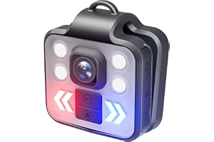 Body Camera 1080P Mini Outdoor Sports Camera, 1080P Body Camera Wearable Video Recorder, 3 LED-lägen Ficklampa Pannlampa, IP65 Vattentät, 4-6 HR Batteritid för Ridning