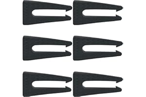 OMOOJEE 6 Pcs Gas Stove Knob Locks for Child Safety, Silicone Child Proof Stove Knob Covers, Black