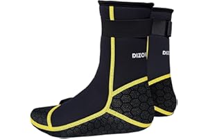 PAWHITS Neoprene Wetsuit Socks, 3mm Sand Proof Beach Booties, Thermal Anti-Slip Water Sock for Scuba Diving Surfing Kayaking