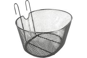 On Bike Cestino Anteriore Bici in Metallo Plastificato con Attacco al Manubrio – Resistente, Antiruggine e Capiente – Facile da Installare su Bici da Città e MTB