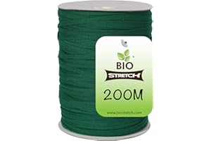 Biostretch, Ficelle de Jardin Extensible Souple | Liens Verts pour Végétaux Respectueux de l'environnement | Attaches Intelligentes pour Plantes sans Torsion | Ruban Flexible (Vert)