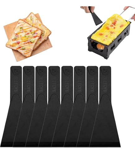 10 Spatole Per Raclette In Nylon Nero – Resistenti Al Calore Fino A 240°C, Adatte A Padelle Antiaderenti