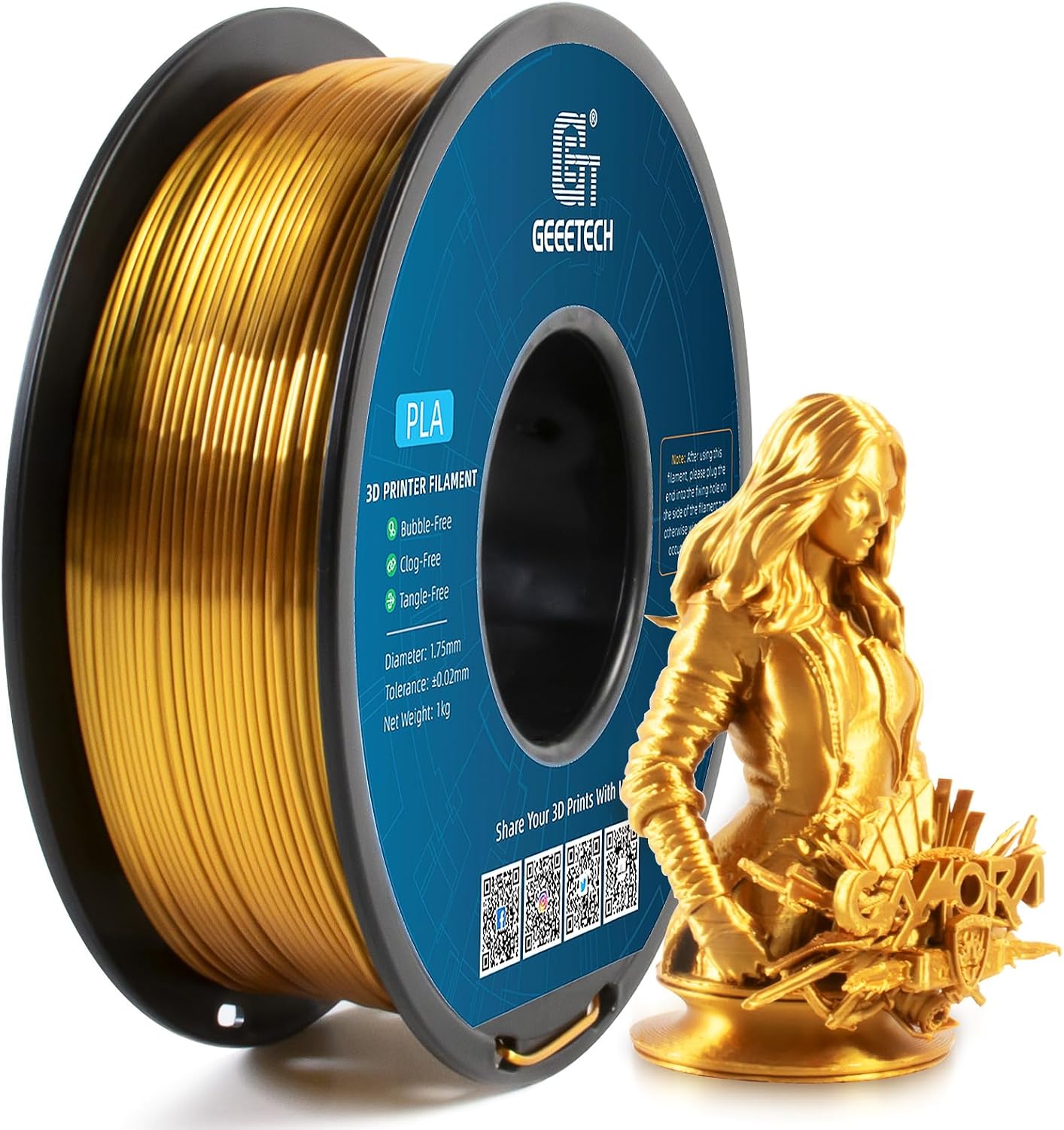 Avis d'Expert & Test Approfondi : GEEETECH PLA Filament 1 75mm Zijde Goud 3D Pr (Sélection)