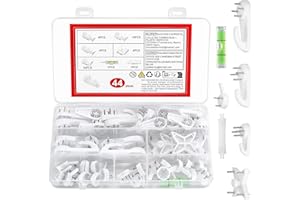 XKQYX 44 Piezas Colgar Cuadros sin Agujeros, Cuelga Cuadros sin Clavos Pared sin Taladro, Ganchos de Pared, Ganchos para Colgar Cuadros sin Taladrar para Paredes de Yeso, Marcos de Fotos