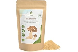 IDDA Herbal Shiitake BIO en Poudre 125g, Champignon Shiitake Séchés Moulus pour la Cuisine